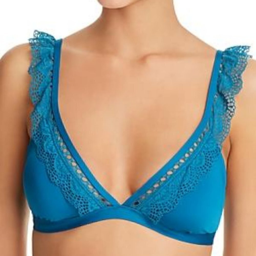 NWT Laundry by Shelli Segal Ruffled Bralette swim…